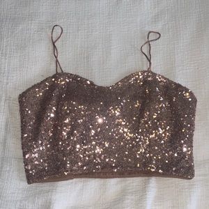Sequin Crop Top